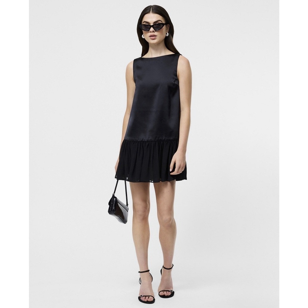 French Connection Women's Pleated Mini Dress Black Size US 4